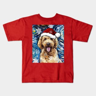 Goldendoodle Santa Kids T-Shirt